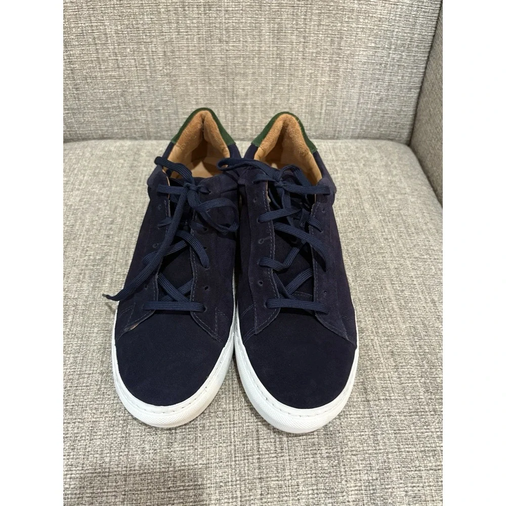 Goatlane Navy Blue Suede Golf Sneakers Green Heel Tab Mens 44 Made in Portugal